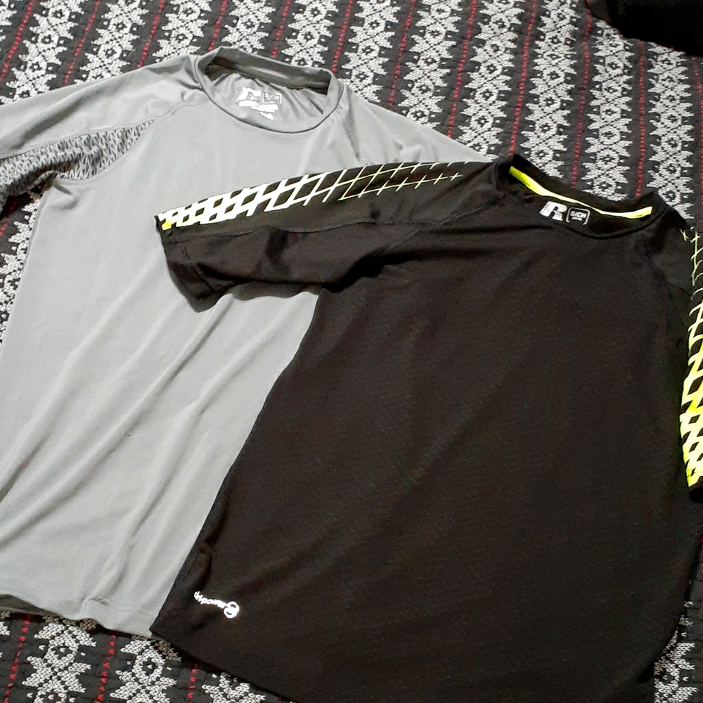 2 Russel workout shirts